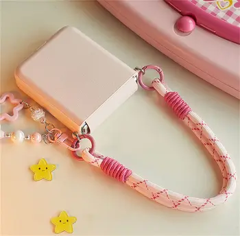 Roztomilý korejský jednobarevný přenosný kryt s centrální osou a hvězdou pro Samsung Galaxy Z Flip7 Z Flip6 Zflip6 flip 5 Flip7FE 10 nejlepší prodej Flipové pouzdro Sailor Moon pro Samsung Galaxy Z - №6