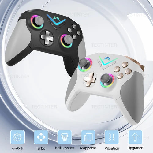 Controlador inalámbrico para Nintendo Switch 2/PS4/PS3 Gamepads Joystick para controles de PC/Android con Joystick de efecto Hall para IOS