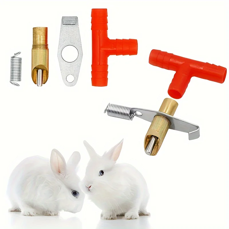 10Pcs Rabbits Drinker Nipple Automatic Feeding Water Nipples Pet Feeder Waterer For Rabbit Bunny Farm Rodents Animals