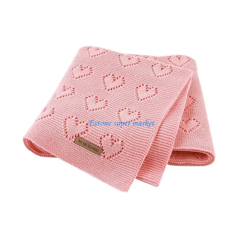 

090B Toddler Blankets Knitted Hollow Baby Blankets for Boys and Girls Newborn Swaddling Wrap Infant Unisex Blankets