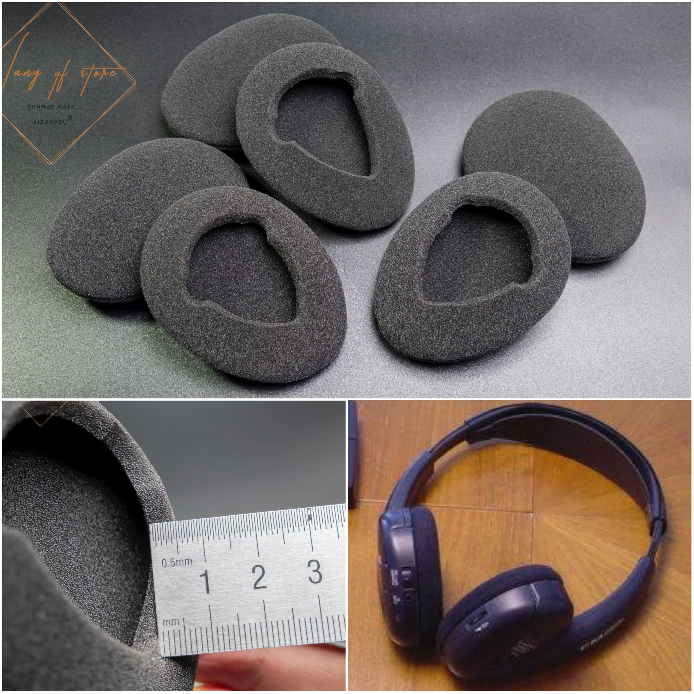 Ear Pads เบาะโฟมสำหรับ Philips SBC HC-555 SBC HC555หูฟังไร้สายรถยนต์ Entertainment DVD Player ระบบ