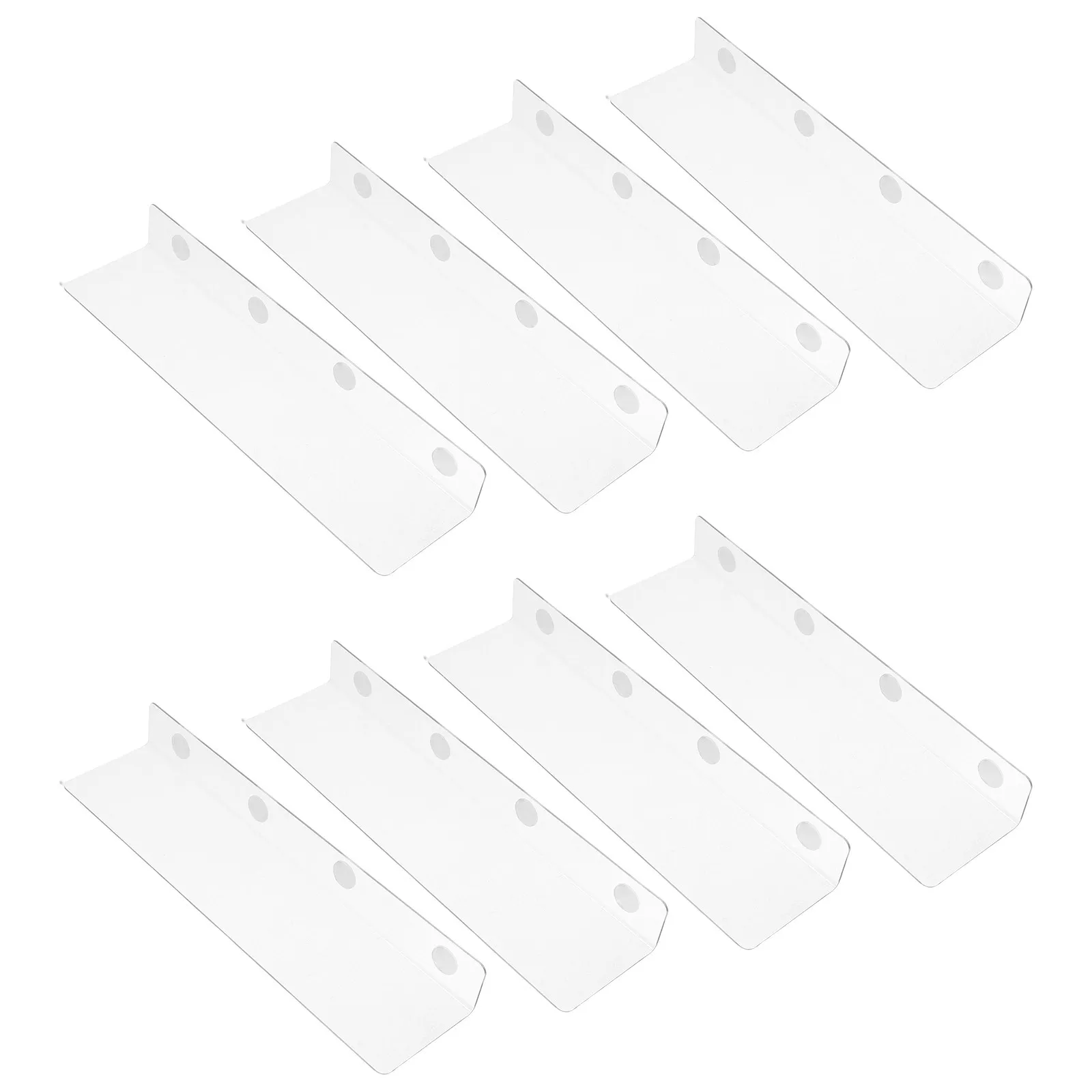 

Набор из 8 прозрачных акриловых разделителей для полок: для спальни, гардероба, комода, кухонного шкафа, книжной полки. Прочные, легко устанавливаются, 28 см.