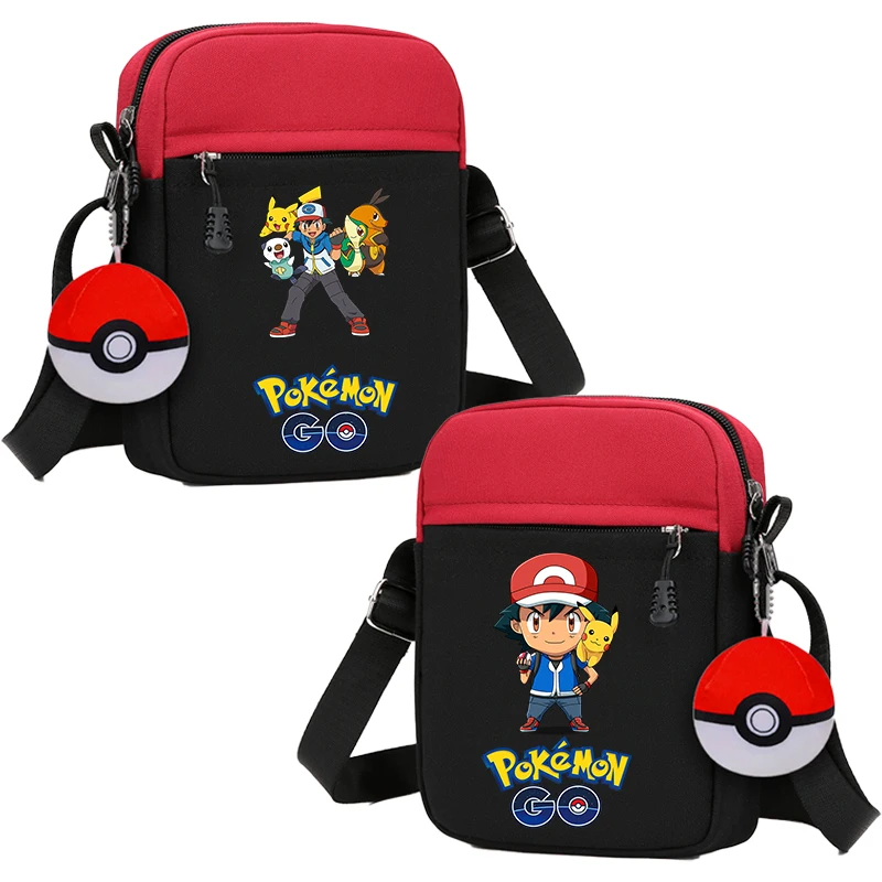 Shoulder Bag for Women Men Anime Pokemoned Crossbody Bag Boy Girl Cartoon Canvas Square Messager Women Men Travel Sport Gift view 2
