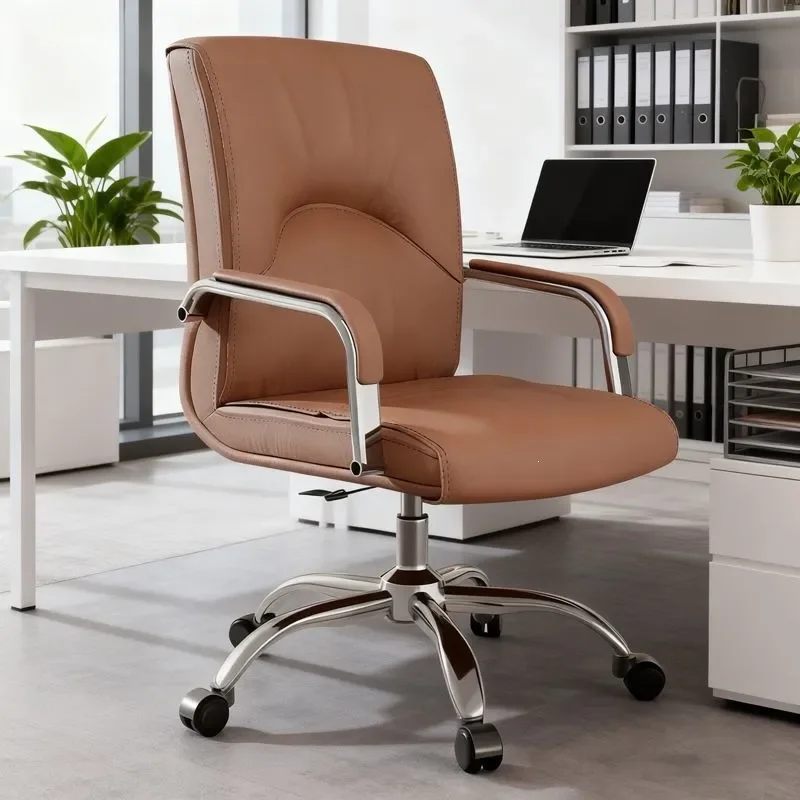 Comfortable Office Chair Durable Bow Conference Computer Chair Ergonomic Boss Seat for Home Work Strong Sedentary Support