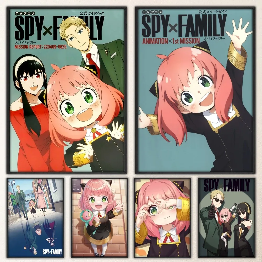 Anime Spy X Family Anya Poster Prints Poster Wall Painting Bedroom Living Room Wall Bar Restaurant Sticker Small