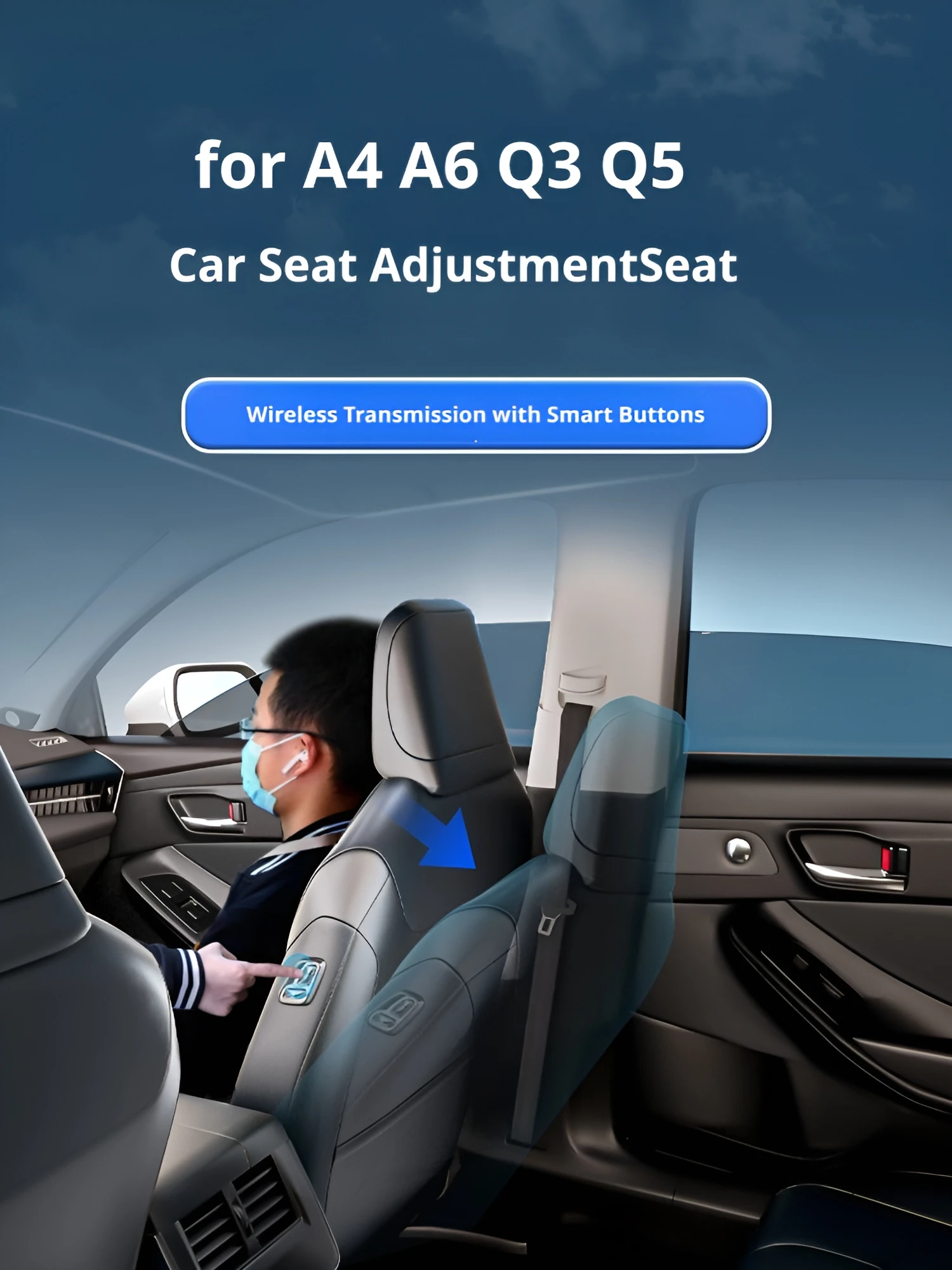 Car Seat Adjustment Seat for A4L Q5L A6L Q3 Boss Car Electric Seat Button Modification Co pilot Adjustment