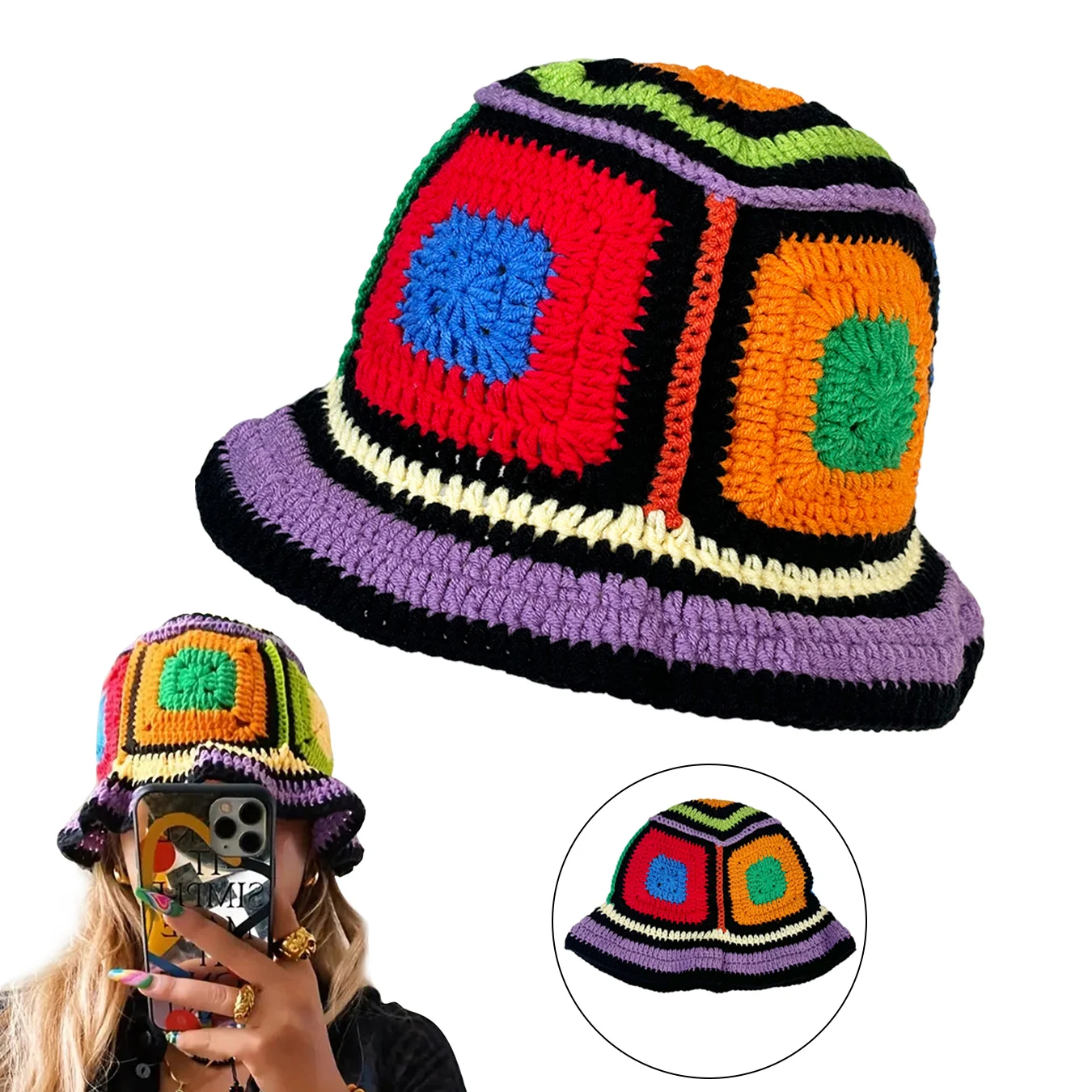 Go Ethnic Fashion - Chapeau Zuma à bords violets, chapeau
