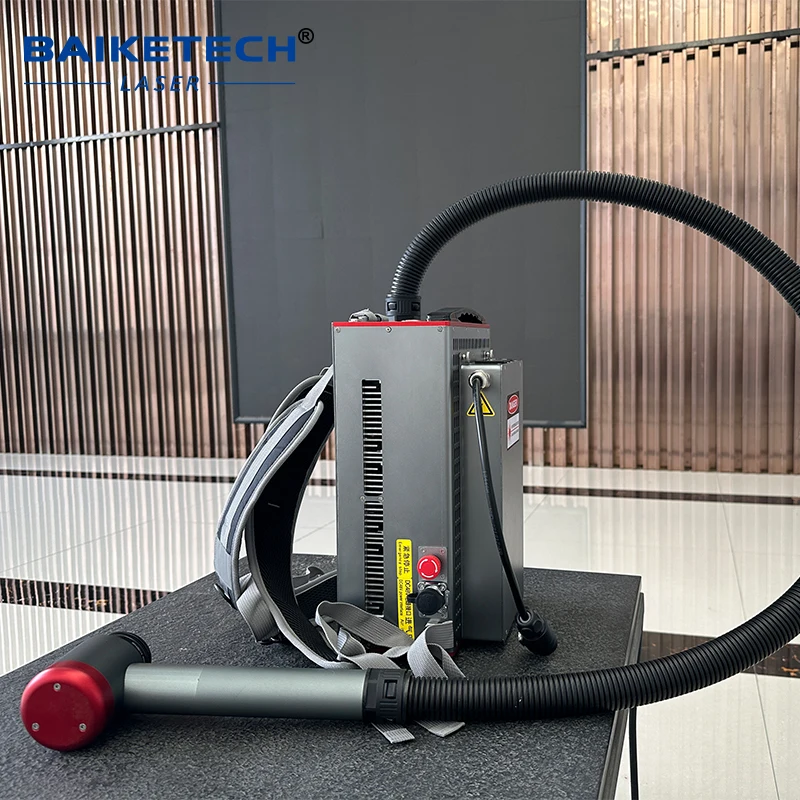 TH-FLC100SC 100W  Handheld Backpack Pulse Laser Cleaning Machine Paint Oil Rust Coating Removal Laser Cleaner