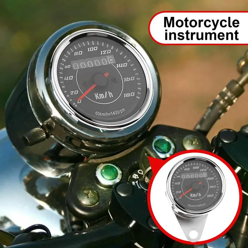 Portable Motorcycle Odometer Lightweight Motorcycle Speedometer Tachometer Odometer Internal Led Night Light Digital Speedometer