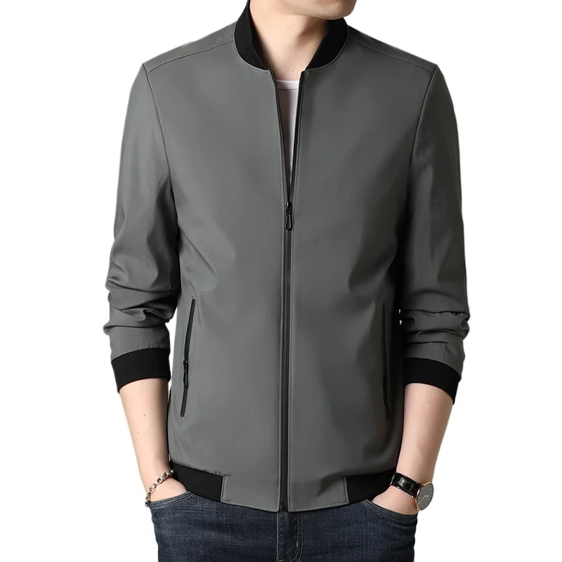 

Новые пальто, мужская куртка, весенне-осенняя корейская модная однотонная тонкая повседневная куртка для мужчин, деловая рабочая мужская одежда