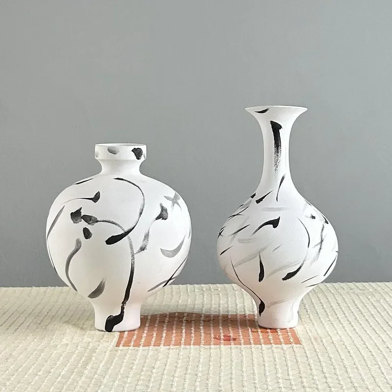 for Modern Simple New Chinese Ceramic Vase Flower Arrangement Creative Decoration Living Room Entrance TV Cabinet Wine