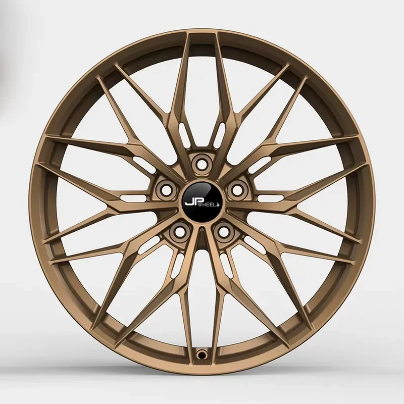 Electroplated 20x8.5 Inch Forged Aluminum Wheels 5x120 Bronze Alloy Car Rims ET35 Mesh Design Passenger Car Wheels #JM7171