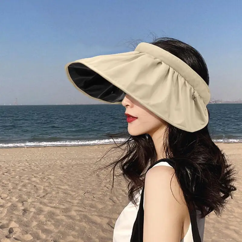 UV Protection Beach Hat Shell Women Summer Hat Wide Brim Visor Hat Womens Hat Breathable Beach Hat For Summer Outdoor Fun