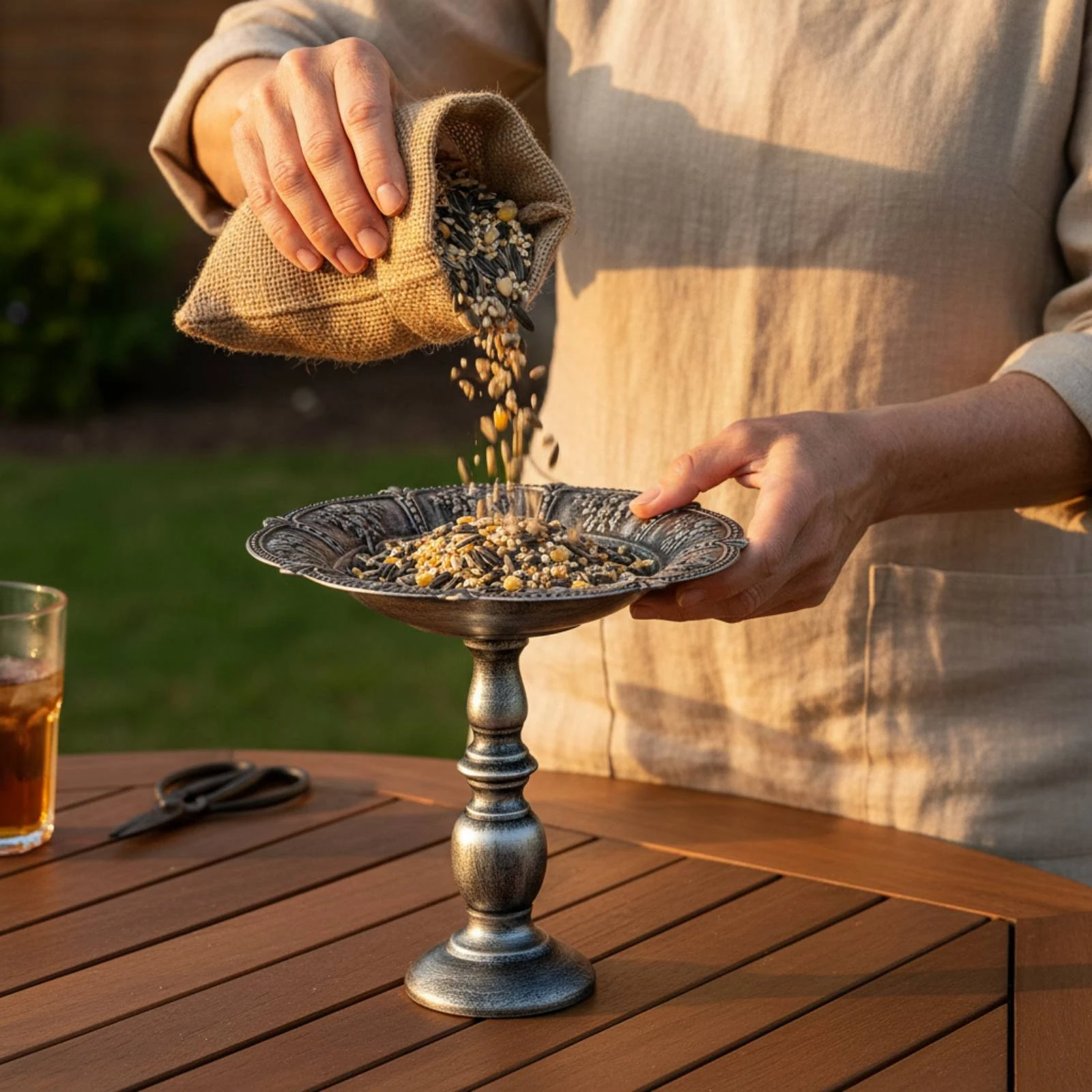 Balanced Hanging Bird Feeder Weather-Resistant Decorative Bird Feeder for Yard