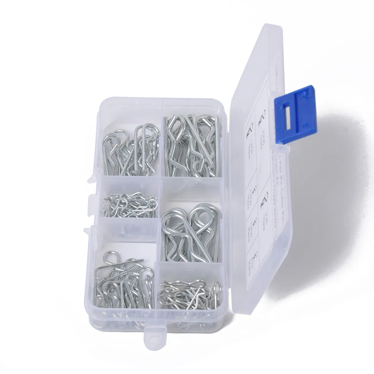 R Shape Cotter Pin Set Carbon Steel Zinc Plated Heavy Duty Corrosion Resistant Sturdy Automotive Workshop Tool