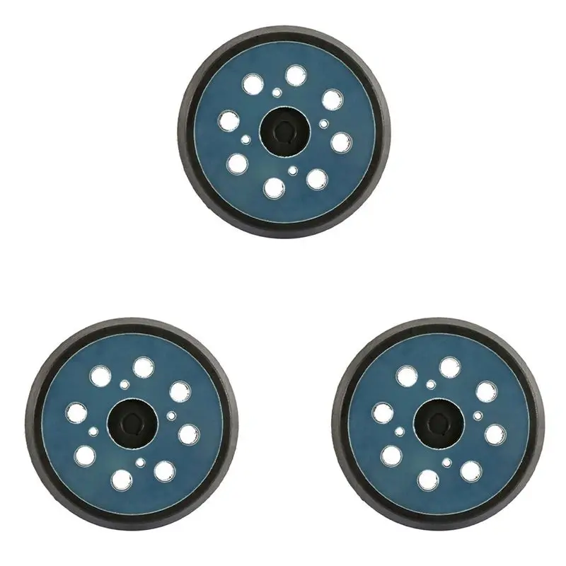 

WORTHOWN-3X 5 Inch 8 Holes 125Mm Hook Loop Sanding Backing Pad For Orbital Sander Disk Discs Cable Backup Stick On Pad
