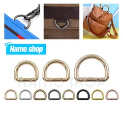 6pcs Metal D Ring Spring Key Hooks D Ring Openable Metal Buckles Carabiner Clip Keyring Buckle For Backpack Handbag Purse Strap
