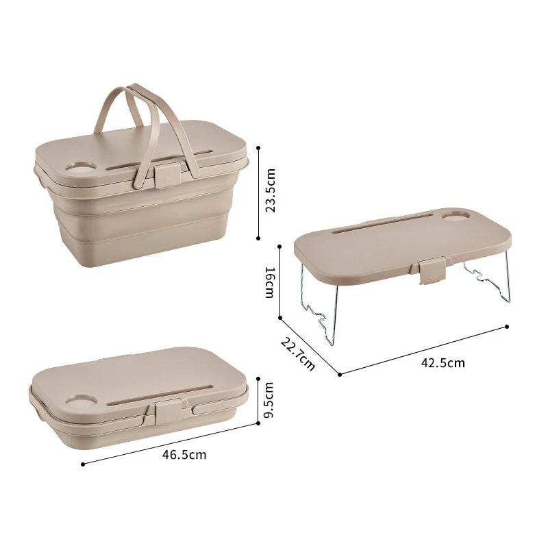 Складная корзина для хранения для кемпинга, многофункциональная портативная посуда для пикника, мини-стол для пикника, для песка, пляжа, палатка, барбекю