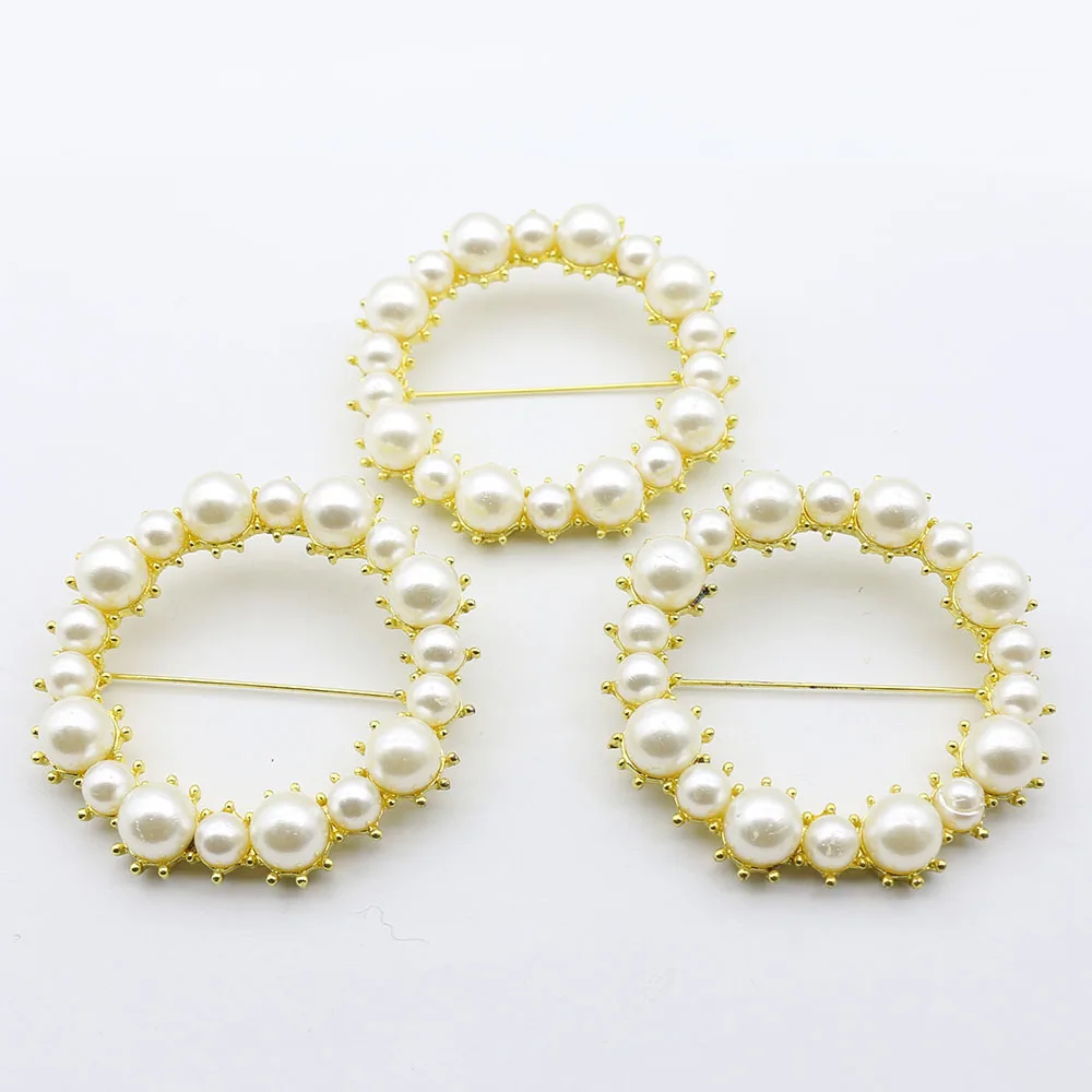 Exquisite 1 gold alloy pearl pin, DIY belt coat can fix clothing size artifact function