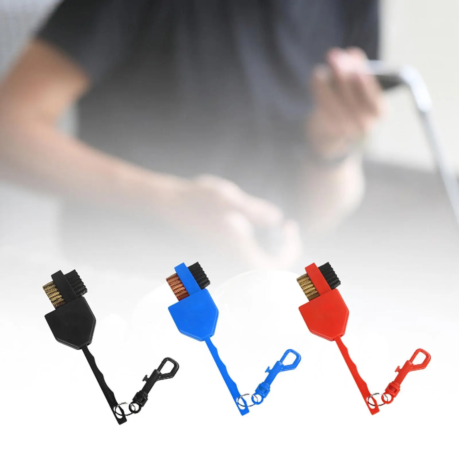 

Golf Club Brush Supplies Multipurpose Ergonomic Handle Professional Portable