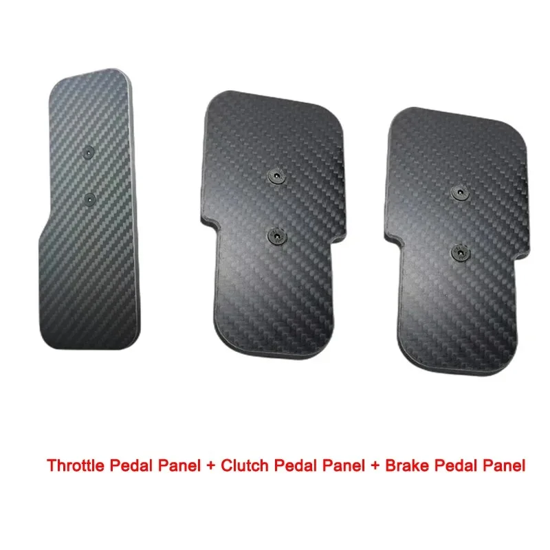Simulated Racing Game Carbon Fiber Throttle/Brake/Clutch Pedal Panel Modification Upgrade Kit For Fanatec CSL Pedals Moza SRP R5
