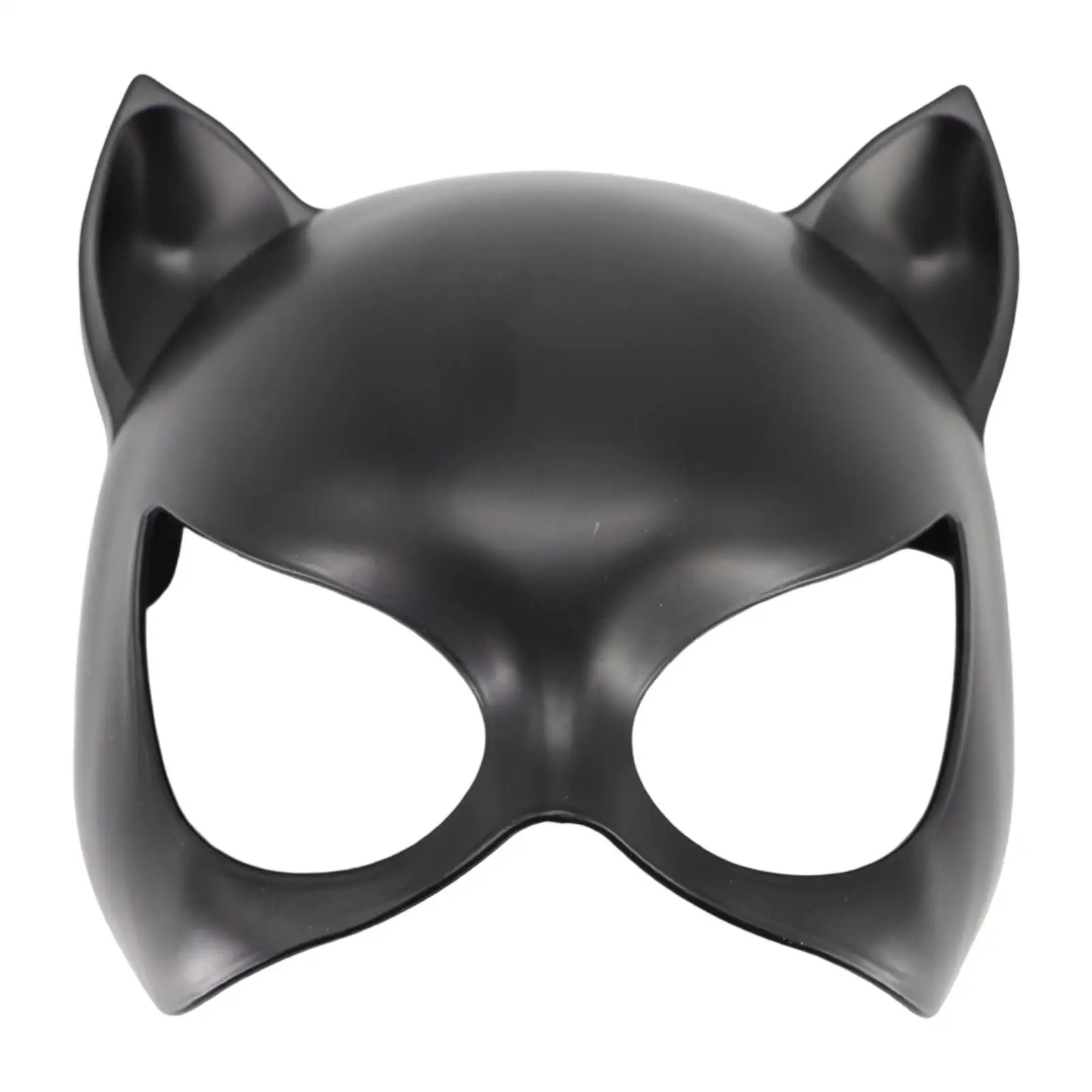 Cat Mask Accessory for Halloween Costume Party Role Playing Props Adult Size One Size Fits All Black Color