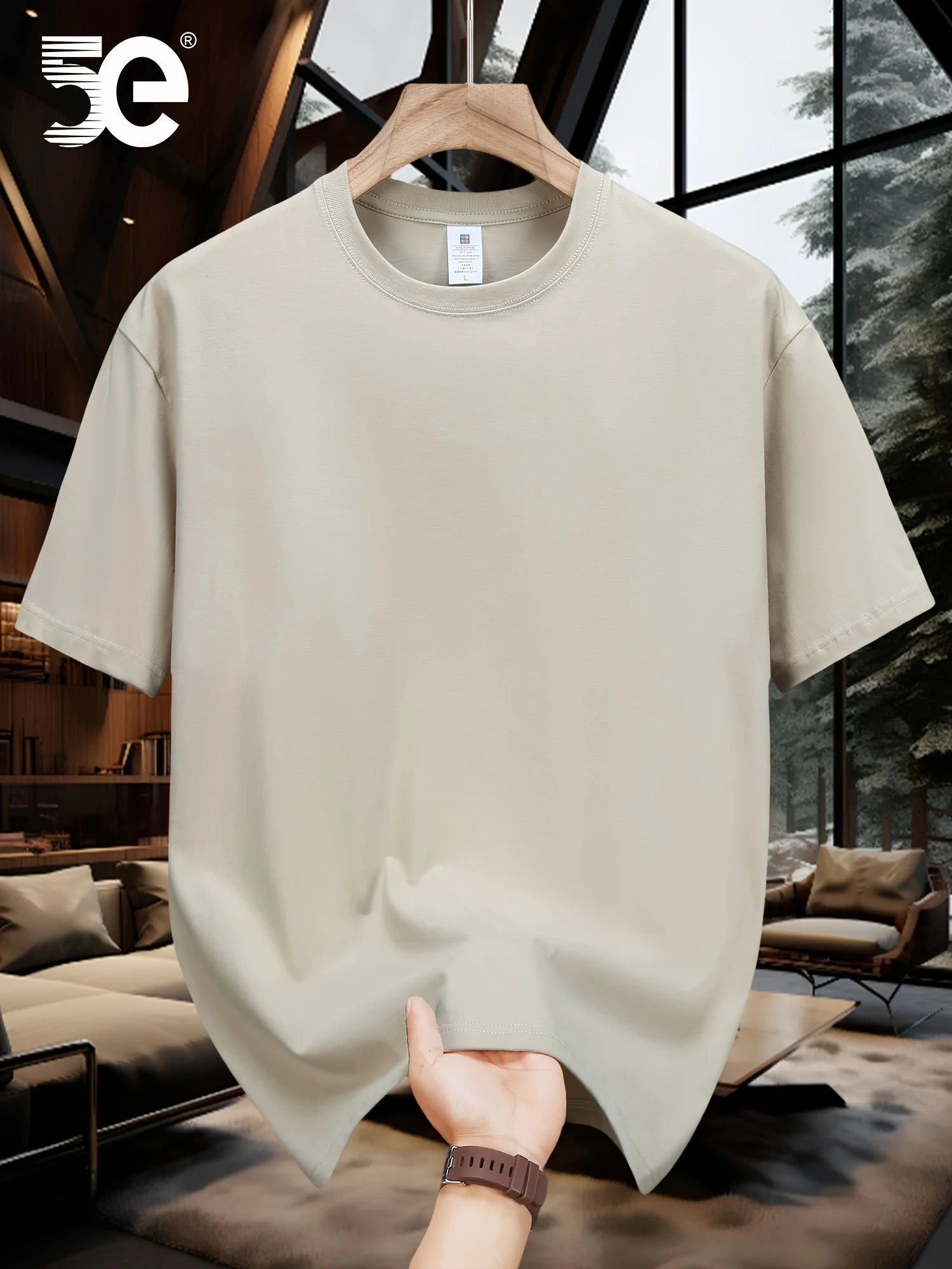 Men's summer 100 cotton fashionable casual loose solid color multi-color optional sports round neck short sleeved T-shirt top