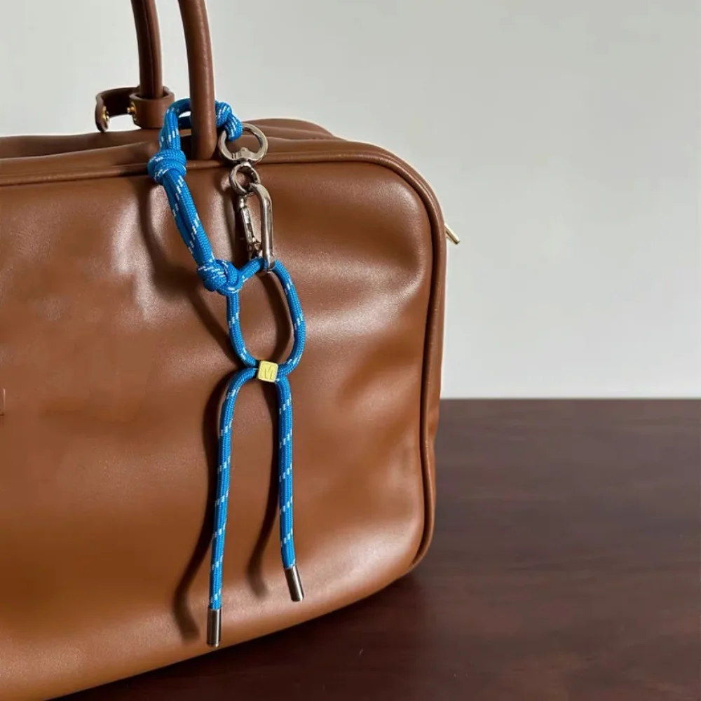 New Multi-purpose Rope Bracelet Baseball Pendant Nylon Key Chain Colorful Handmade Rope Bag Hanging Accessories Couple Style