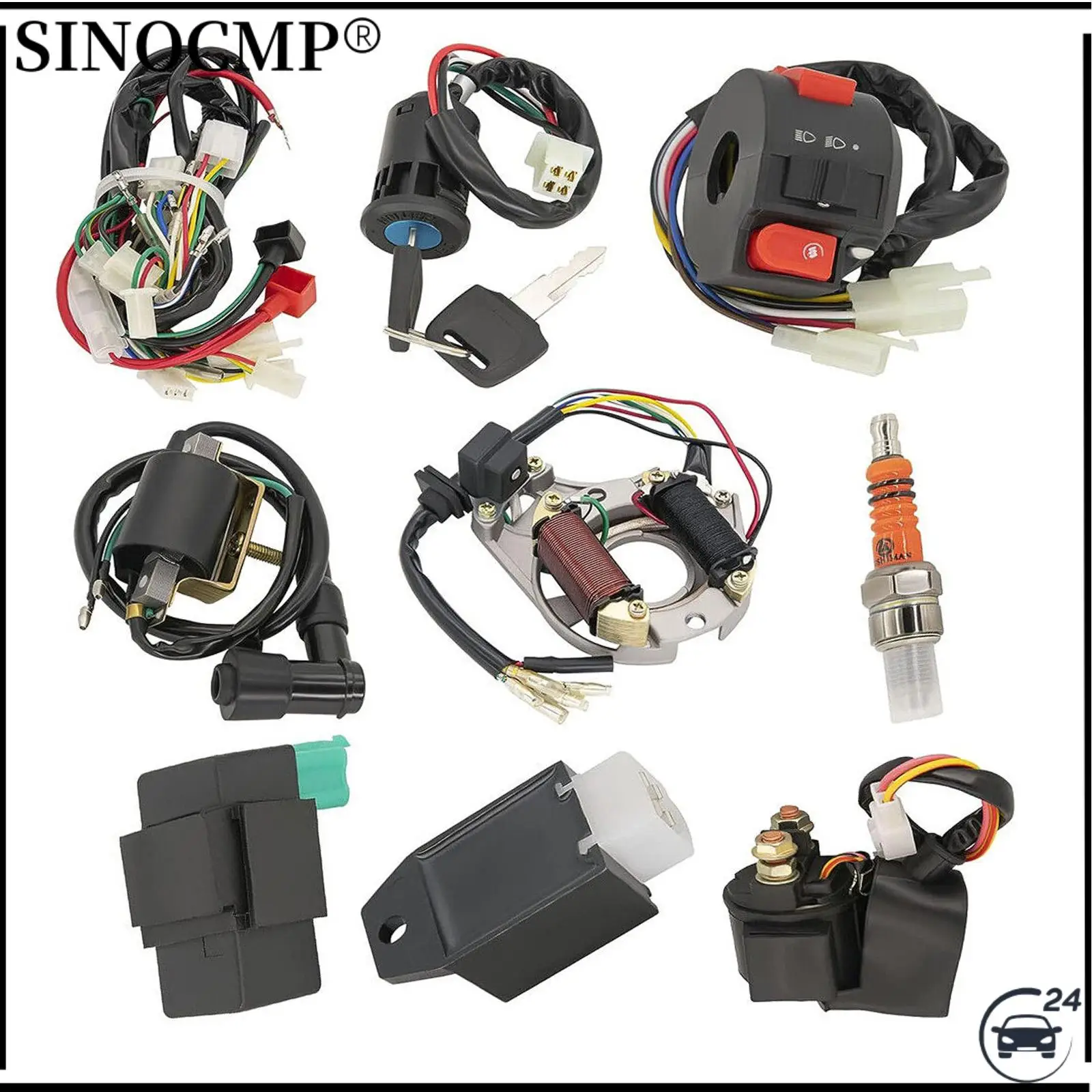 CDI Wire Harness Stator Assembly Wiring Fit For 50 70 90 110 125cc 100cc 110cc ATV QUAD Dirt Bike Kawasaki KLXATV Coolster