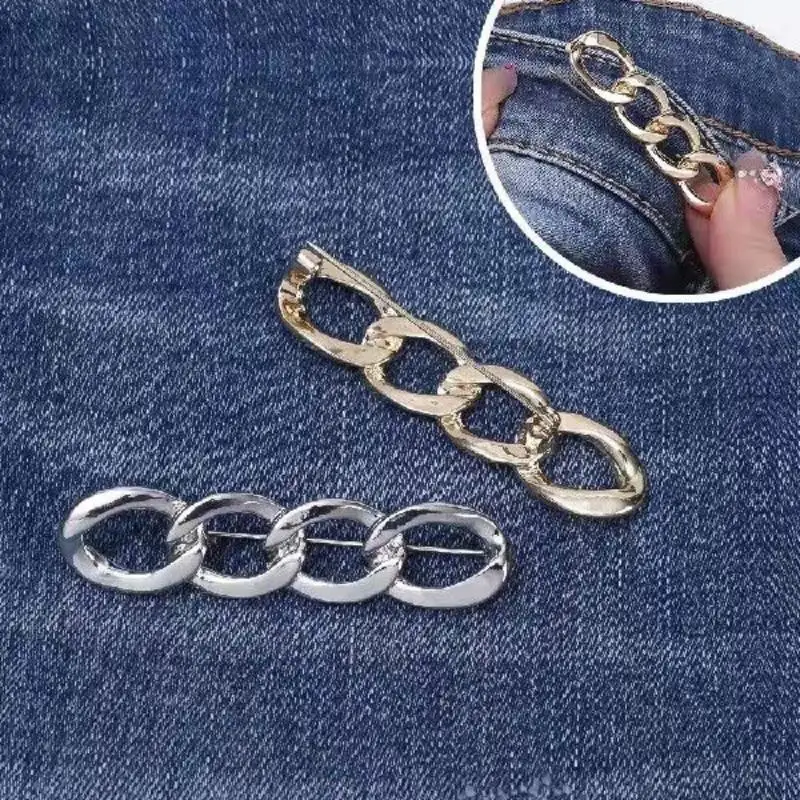 6Pcs Instant Fix Adjustable Jeans Waist Tightener Buttons No Sew Detachable Pant Waistband Fasteners for Oversized Jeans