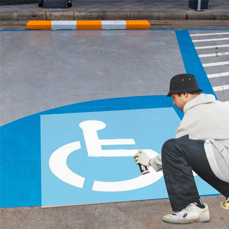 

A84X-силиконовый трафарет для парковки, трафареты для рисования парковки, шаблон для инвалидов, форма