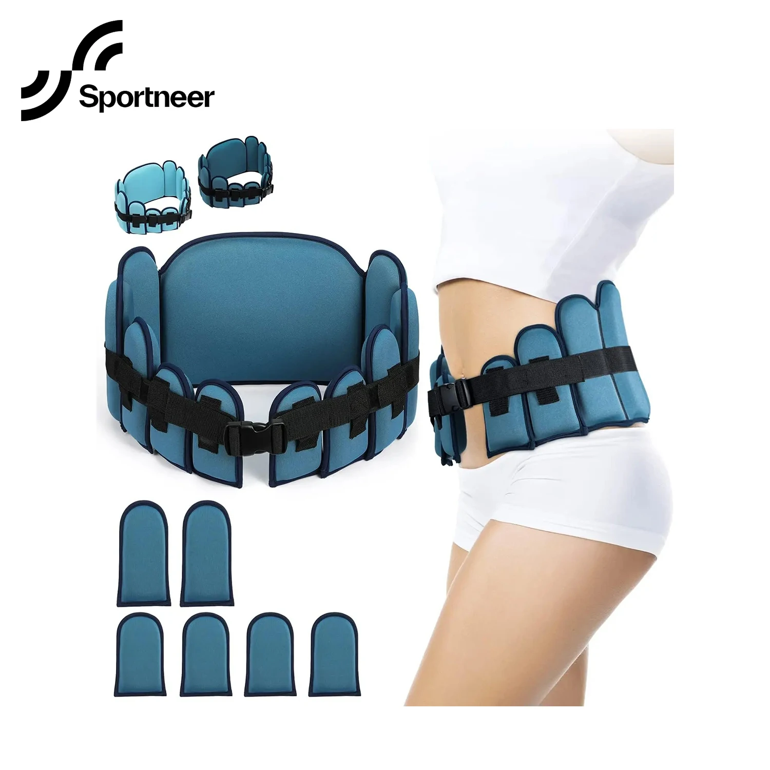 

Sportneer Water Aerobics Belt Equipment Belts Aqua Float Flotation Aid Buoyancy Belt Aquatic Training Accessories for Fitness