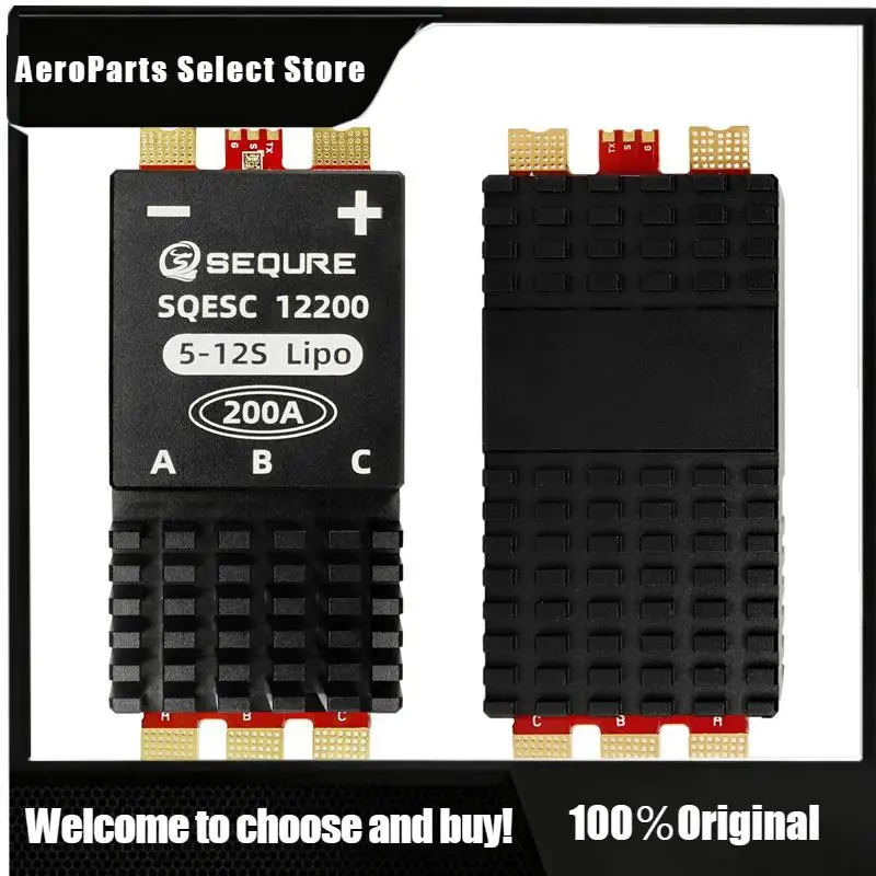APStoreSEQURE 12200 Brushless Electric Speed Controller 5-12S 200A & 8awg Wire BLHeli_32 | AM32 For Multi-rotor Aircrafts Boat