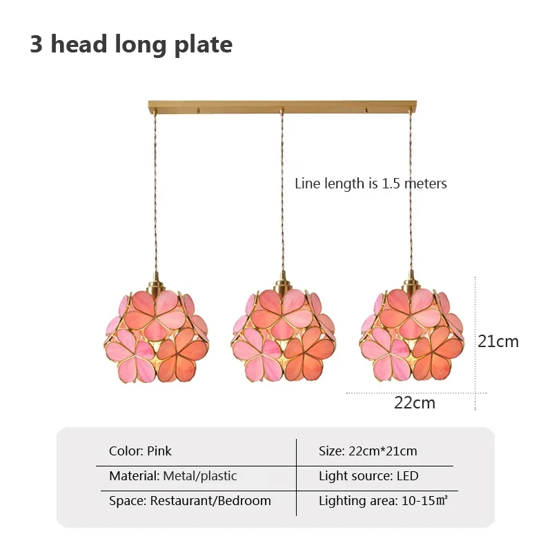 QINGYUNKE Nordische führte moderne handgemachte Blume gebeizt Kronleuchter Eisen Kunst Pendel leuchte für Schlafzimmer Wohnzimmer Esstisch Hotel Lampe 5