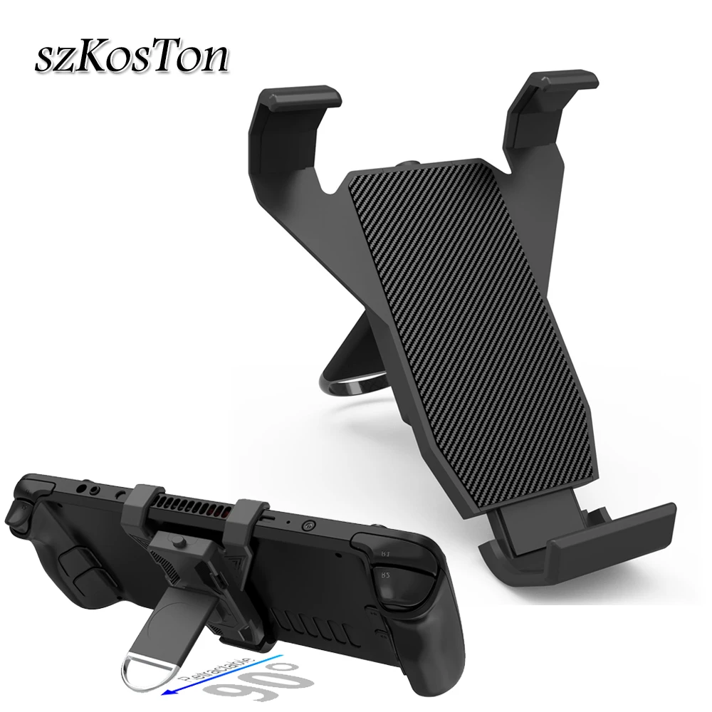 스팀 데크 게임 콘솔용 다기능 데스크탑 홀더 스탠드, 스팀 데크 액세서리 TF 카드 슬롯 접이식 브래킷