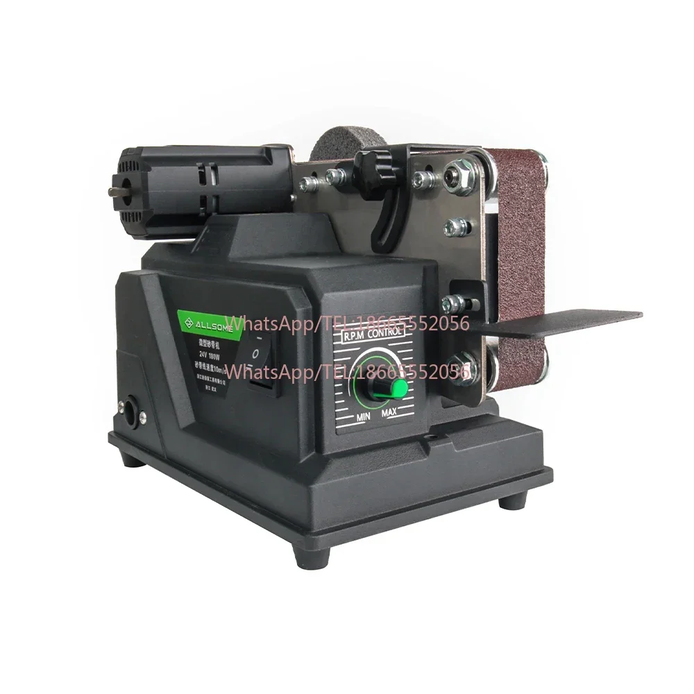 Allsome Mini Belt Sander, 180W Electric Sander with 10pcs 533*30mm Sanding Belts, Suitable for Ma kita 18V battery