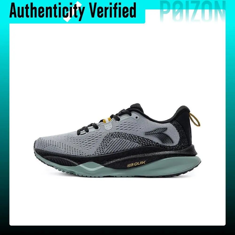 361° Fiery 4 Comfortable And Trendy Slip Resistant Abrasion Resistant Low top Casual Running Shoes Men's Gray Black 672442209-1