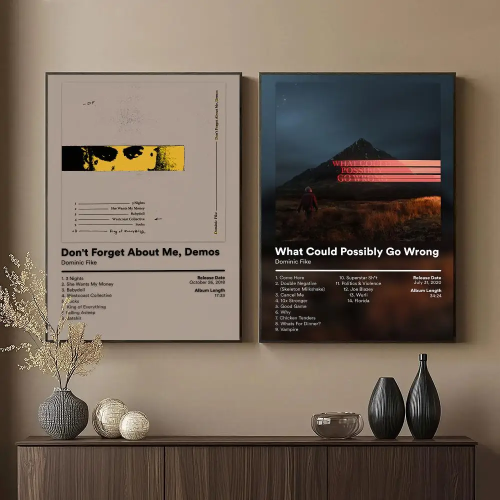 Singer Dominic Fike Album Painting Calligraphy Stylish Canvas Poster Wall Art for Living Room Bedroom Office Home Decor