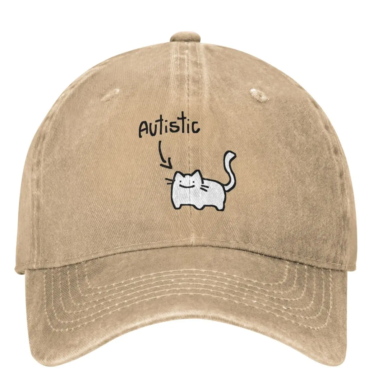 

Autistic Cat Baseball Cap Funny Animal Stylish Men Adult Trucker Hat Sunshade Outdoor Gym Snapback Cap Gift