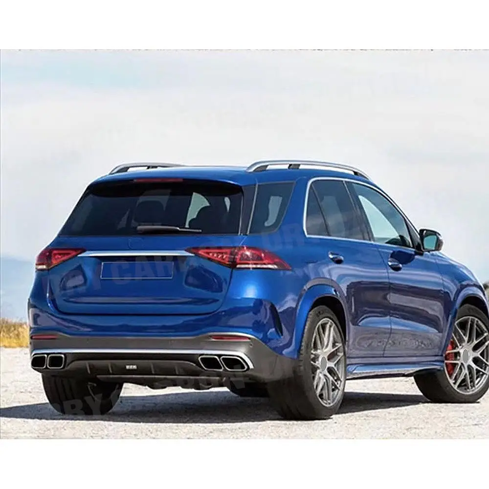 for Mercedes Benz GLE W167 GLE63 AMG 2020+ Rear Diffuser Bumper Spoiler Splitters Exhaust Muffler Tips PP Accessories