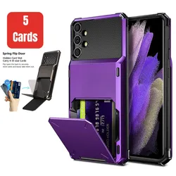 Flip Hidden Pocket Dual Layer Protective Case For Samsung Galaxy A32 5G Cover Samsung A32 SM-A326B Card Holder Cover For A 32