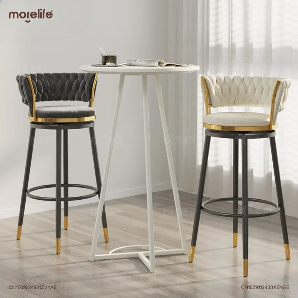 

Nordic Modern Bar Chair Luxury Restaurant High Kitchen Barkrukken Bar Stool Living Room Vanity Counter Bar Chair Furniture K01+