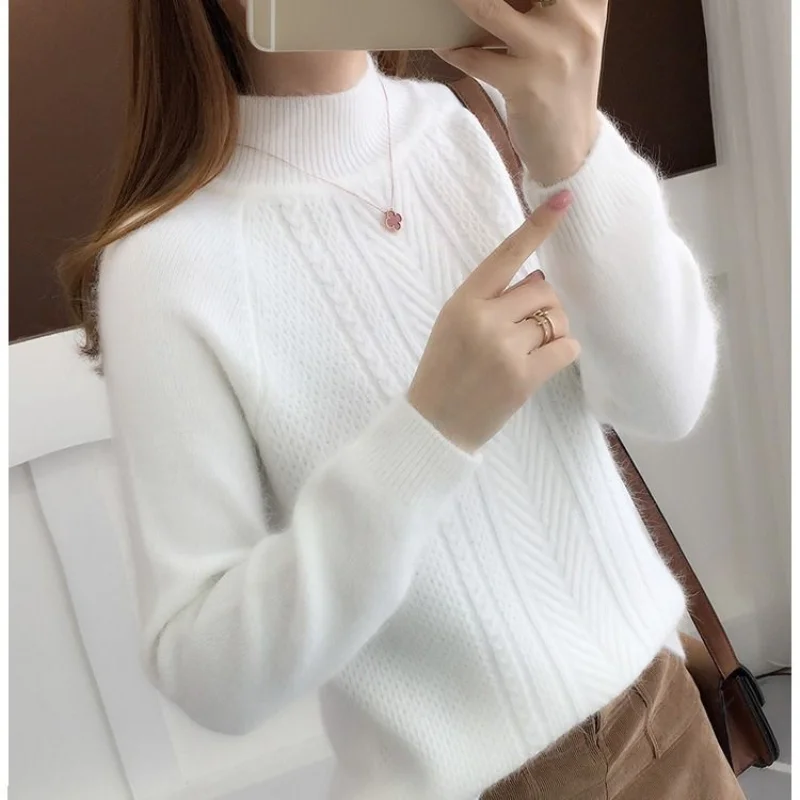 

Fy1047 2023 Spring Autumn Winter New Women Sweaters Fashion Casual Warm Nice Sweater Woman Female OL Turtleneck Sweater