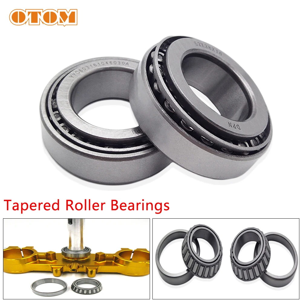 OTOM Motorcycle Steering Stem Bearing Kit Tapered Roller Bearing For KTM HONDA YAMAHA KAWASAKI SUZUKI Pressure/ Direction Column