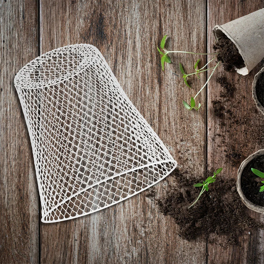 

4Pcs Iron Weave Basket Multi-Purpose Storage Organizer Waste Sorting Plant Protection Mesh Metal Trash Can Office Bedroom