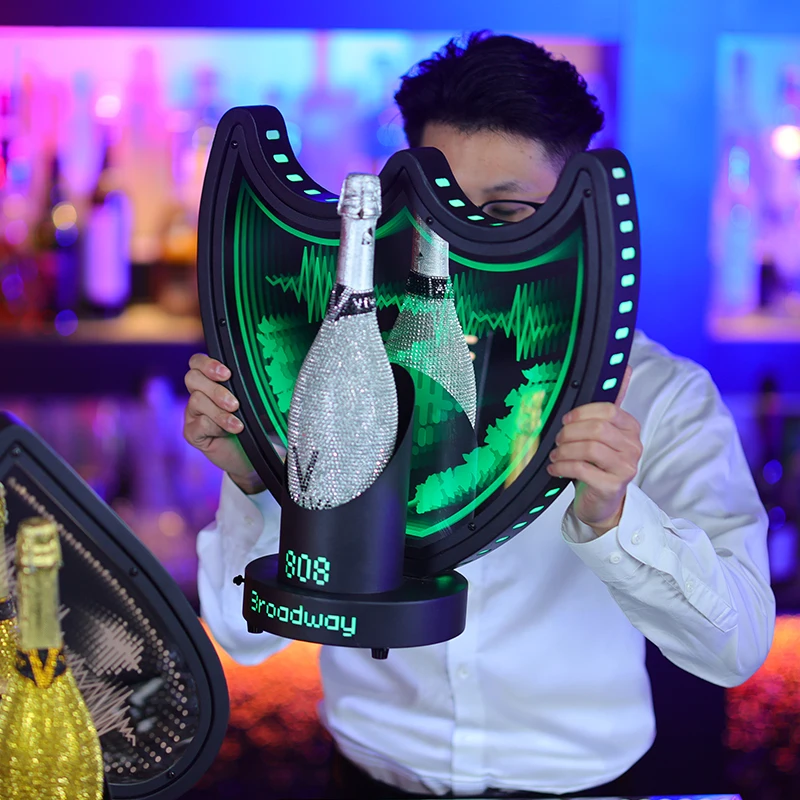 

Современная светодиодная подставка для бутылок, акриловая витрина для вина с LED-подсветкой для VIP-баров и ночных клубов