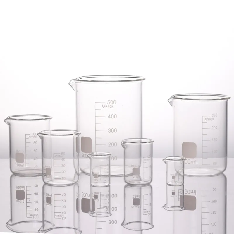 Imagem -06 - Baixa Copo de Vidro Borosilicato Laboratório de Química Parede Pesada G3.3 5ml 10ml 25ml 50ml 100ml 150ml 200ml 300ml 400ml 500ml 600ml Forma