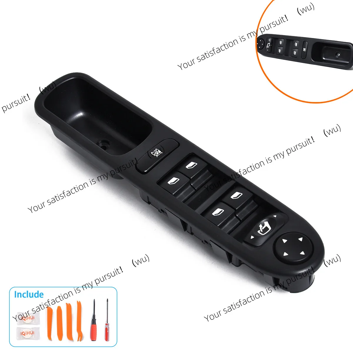 

Automobile left front glass lifter switch/glass door electric control switch for Peugeot 307/OE: 6554KT