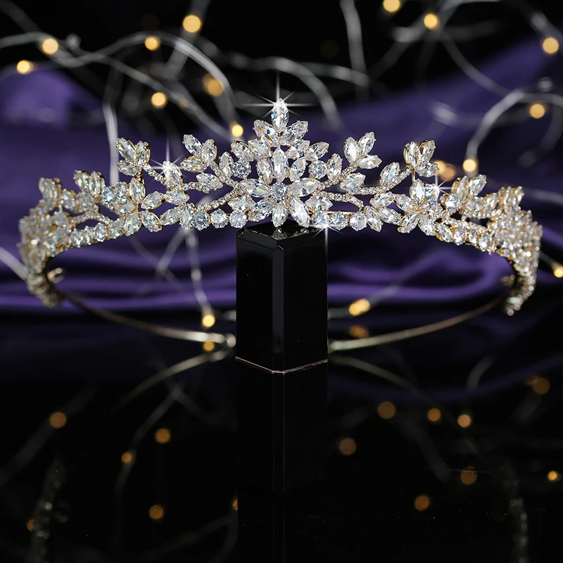 Tiaras and Crown HADIYANA Temperament Got Enagaged Wedding Bride Hair Accessories Party Girl Gift Zircon BC5523 Corona Princess