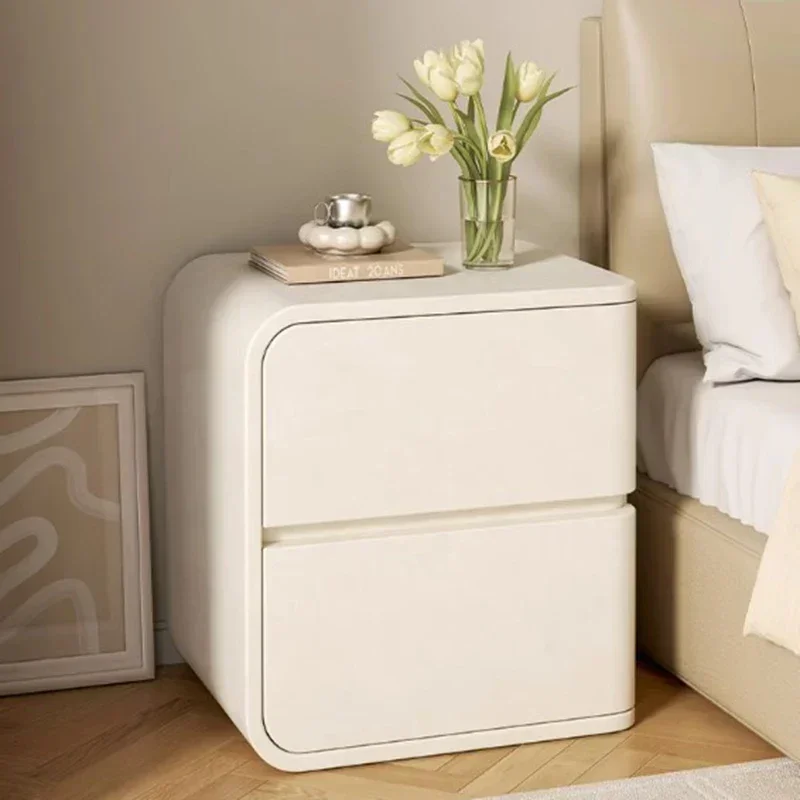 Wood Designer Center Nightstand Modern White Simple Space Saving Nightstand Storage Apartment Mesita De Noche Bedrooms Furniture